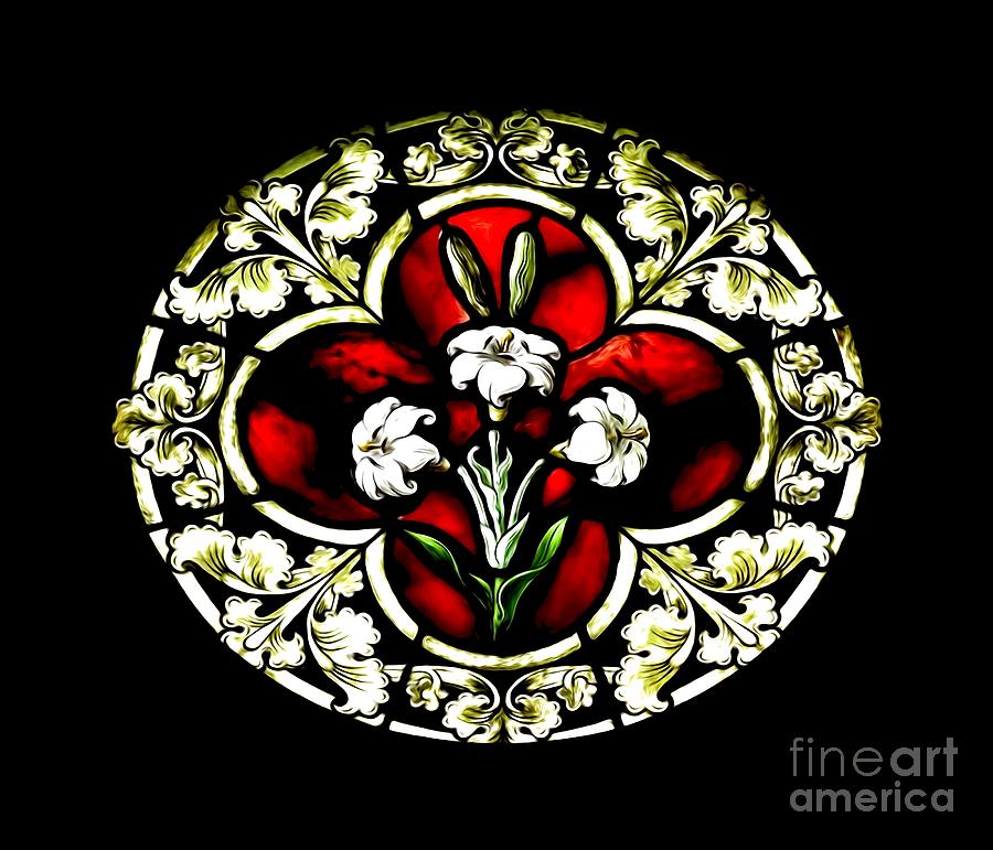 Lily of Purity Stained Glass Window Soft Effect Photograph by Rose Santuci-Sofranko