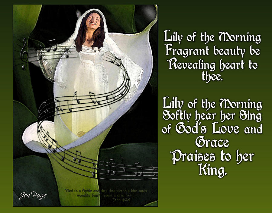 Lily of The Morning Poem Painting by Jennifer Page