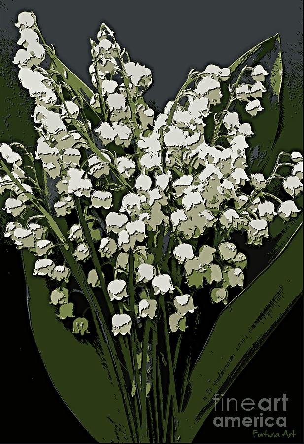 Spring Digital Art - Lily of the Valley by Dragica Micki Fortuna