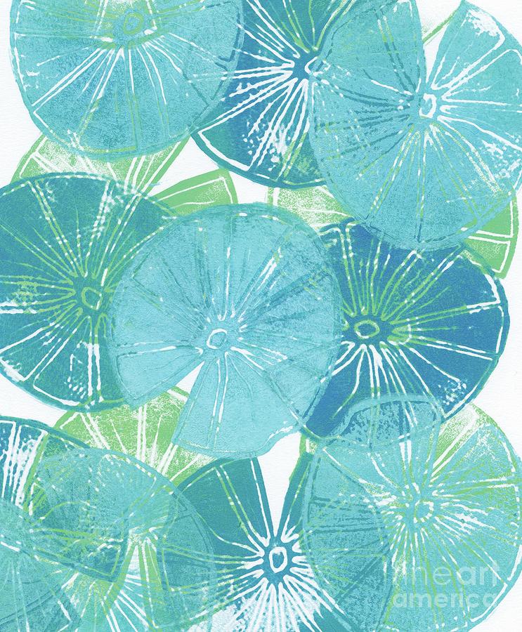 Lily pad blues Painting by Anne Seay