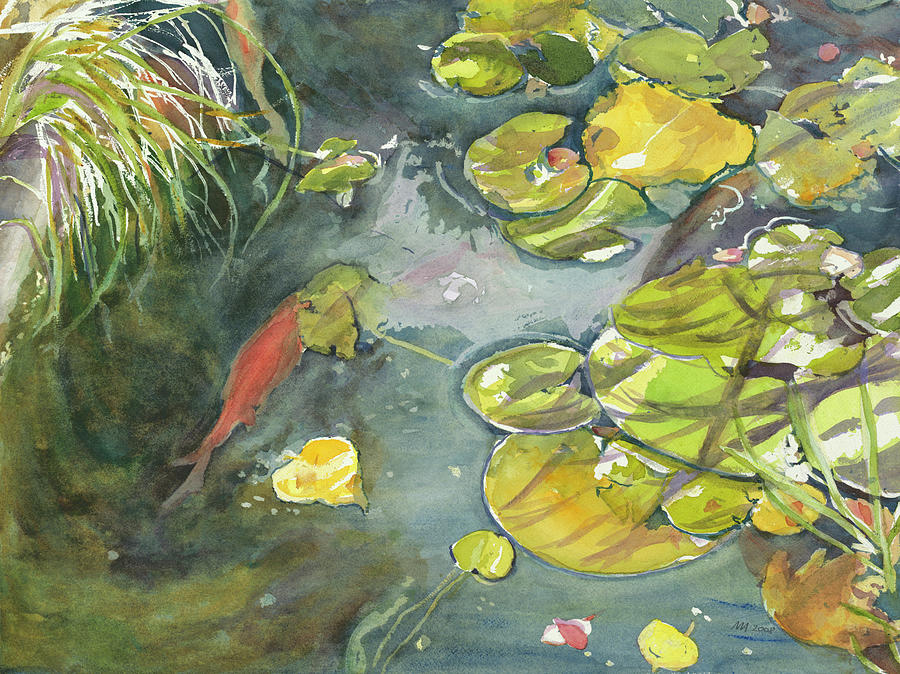 Lily Pad Pond Painting by Madeleine Arnett