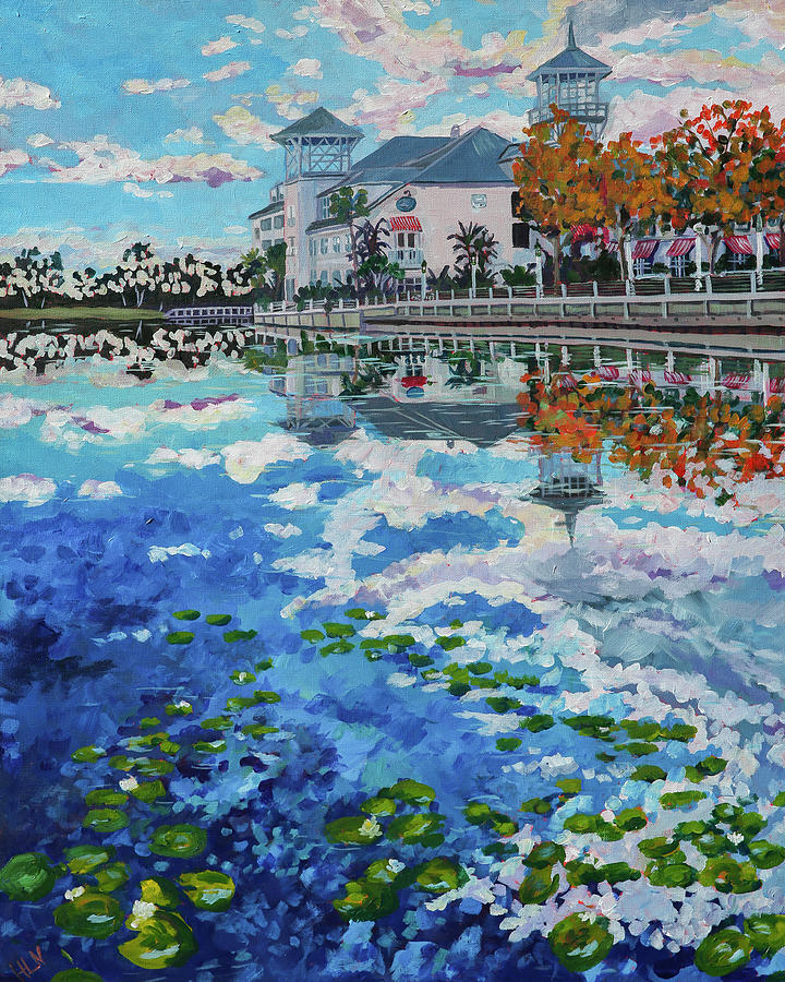 Lily Pads at the Bohemium Painting by Heather Nagy