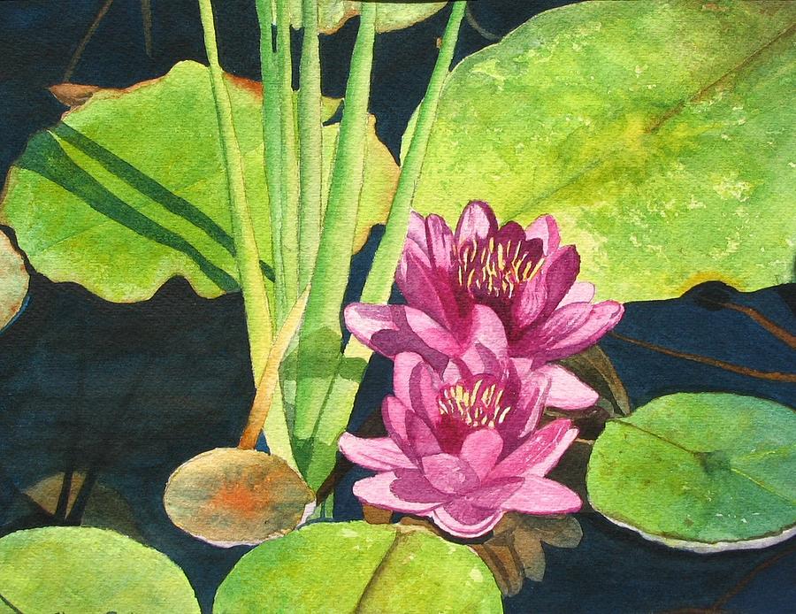 Lily Pads Painting by Sharon Farber - Fine Art America