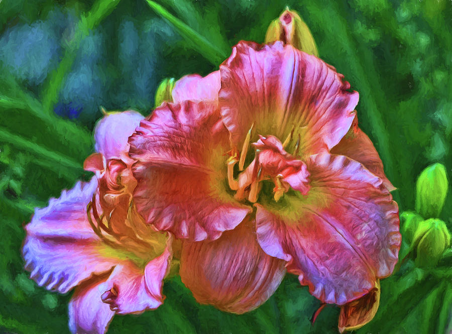 Lily - Photopainting Photograph by Allen Beatty
