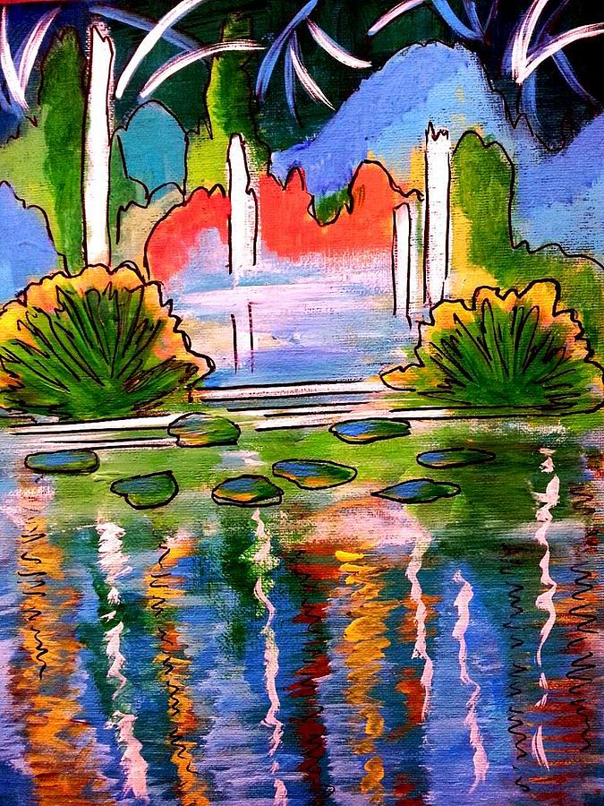 Landscape Painting - Lily Pond 2 by Nikki Dalton
