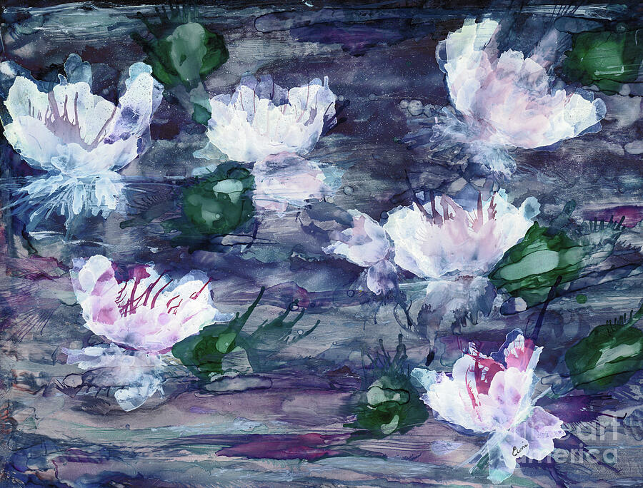 Lily Pond Painting by Eunice Warfel
