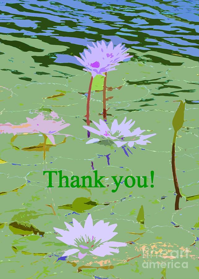 Lily Pond thank you card Photograph by Barbie Corbett-Newmin
