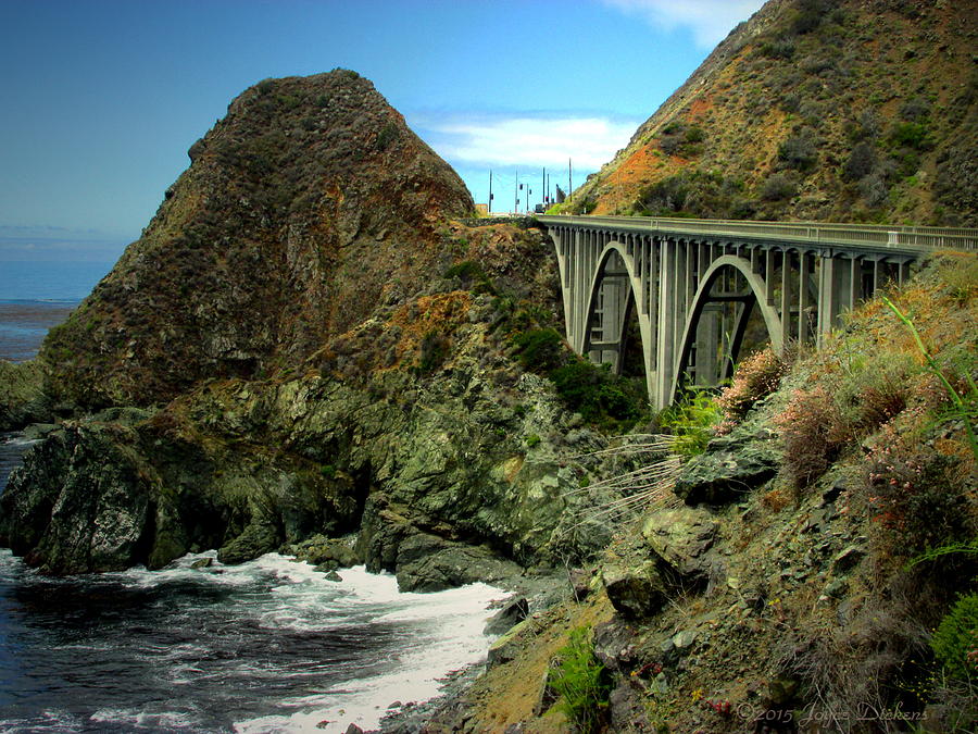 Lime Creek Bridge Highway 1 Big Sur CA Two Photograph by Joyce Dickens