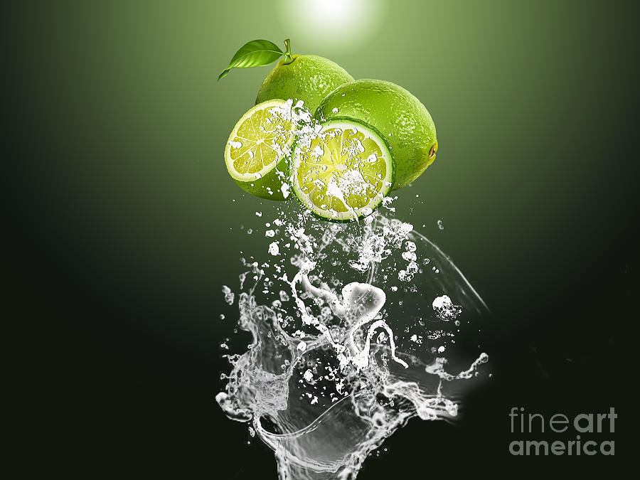 Lime Splash Mixed Media by Marvin Blaine