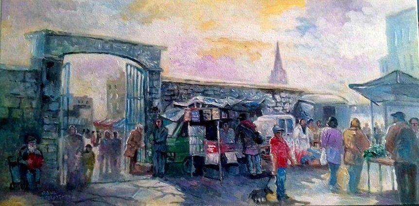 Limerick Old Market  Painting by Paul Weerasekera