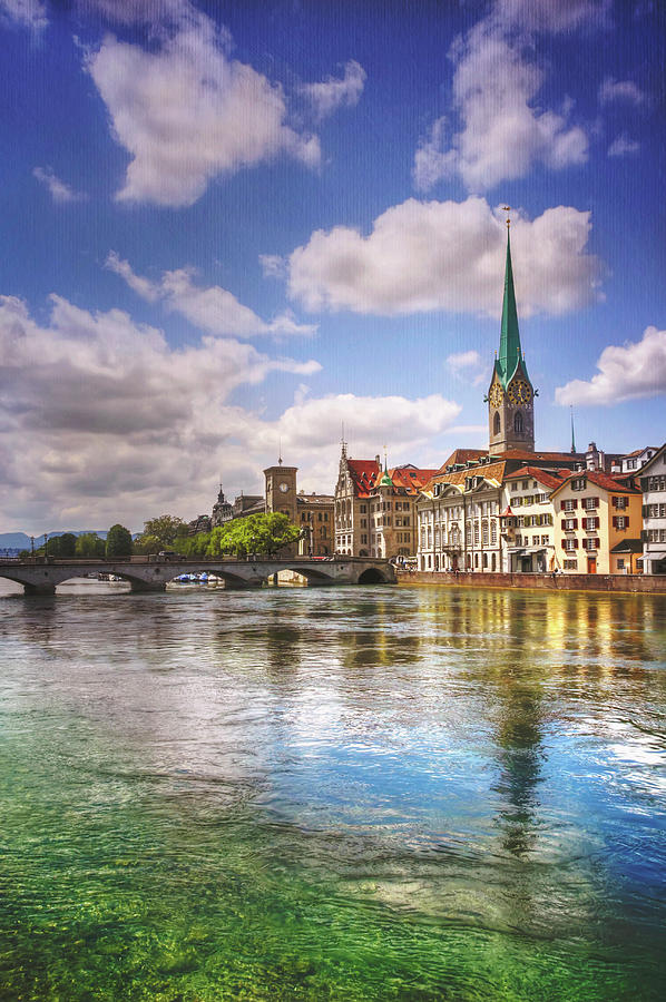 Limmat River  Zurich  Switzerland Photograph by Carol Japp