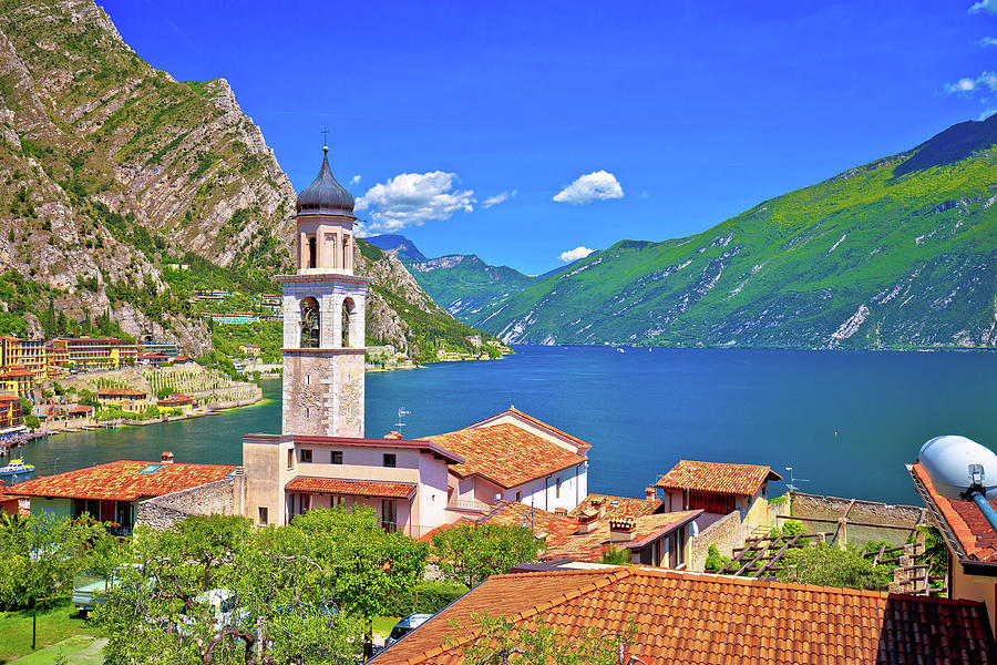 Limone sul Garda waterfront and lake view Photograph by Brch Photography