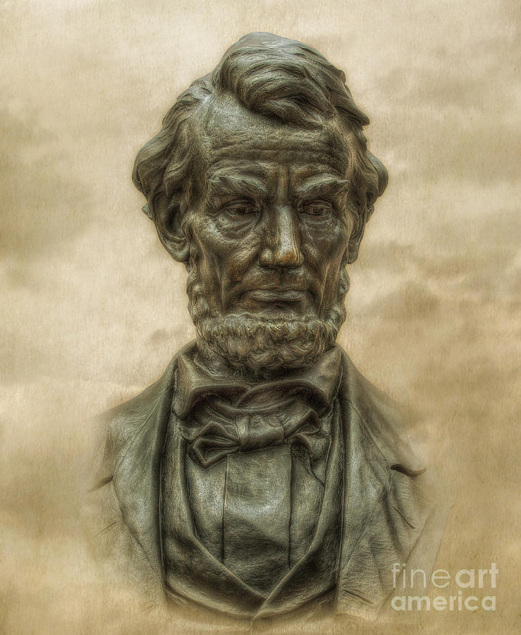 Lincoln Address Memorial Statue Digital Art by Randy Steele