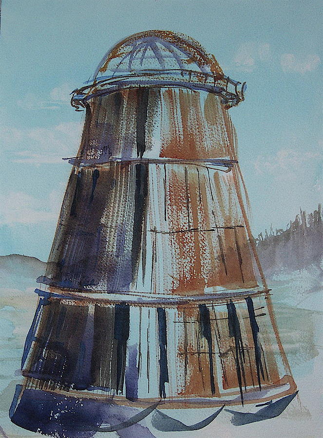 Sawmill Painting - Lincoln Burn Cone by Lynne Haines