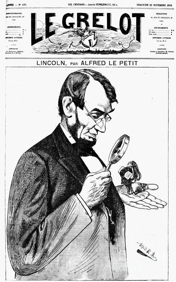 Lincoln Cartoon, 1873 Photograph by Granger
