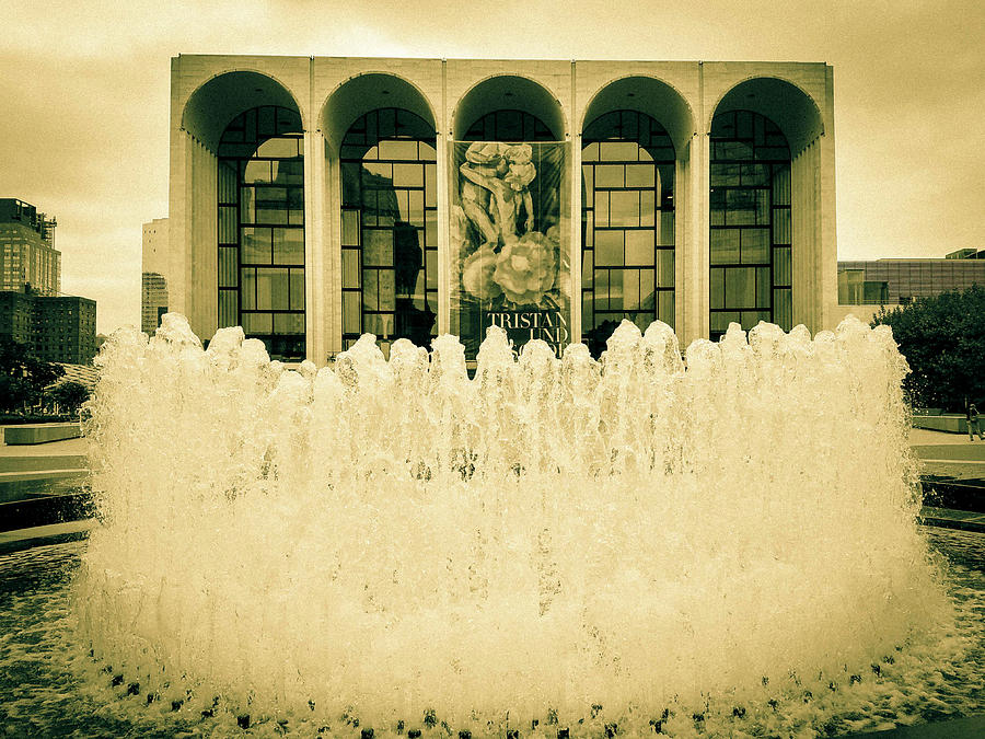 Lincoln Center - Main Plaza, New York, Ny - Vintage Look Photograph