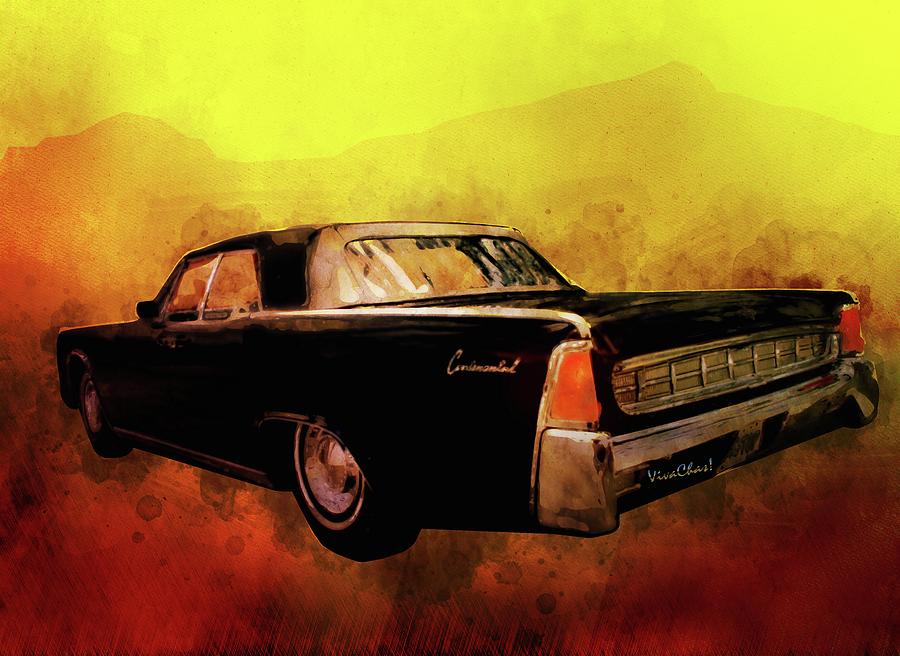 Lincoln Continental Shrine to Understated Good Looks Digital Art by Chas Sinklier