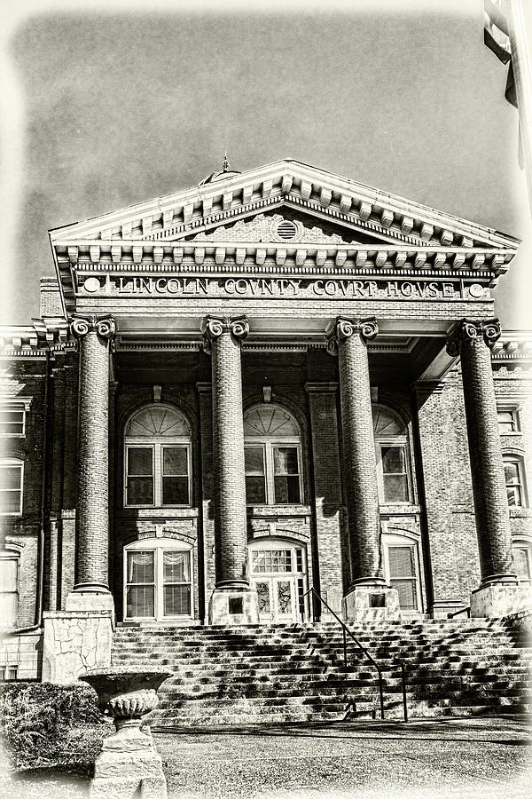 Lincoln County Courthouse Sepia Photograph by Sharon Popek