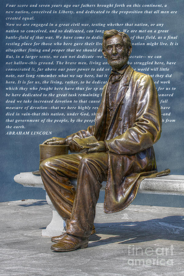 Lincoln Gettysburg Address Digital Art by Randy Steele