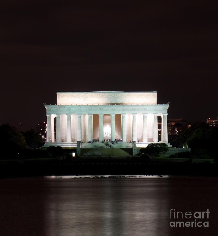 Lincoln Memorial at night in Washington DC Photograph by Anthony Totah