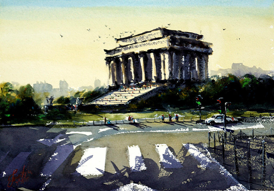 Lincoln Memorial Painting - Lincoln Memorial I by James Nyika