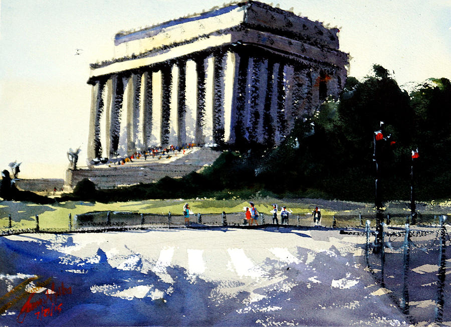 Greek Painting - Lincoln Memorial II by James Nyika