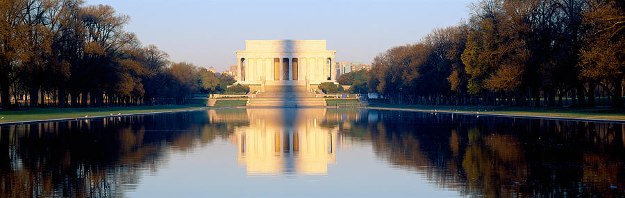 Greek Photograph - Lincoln Memorial In Shadow by Panoramic Images