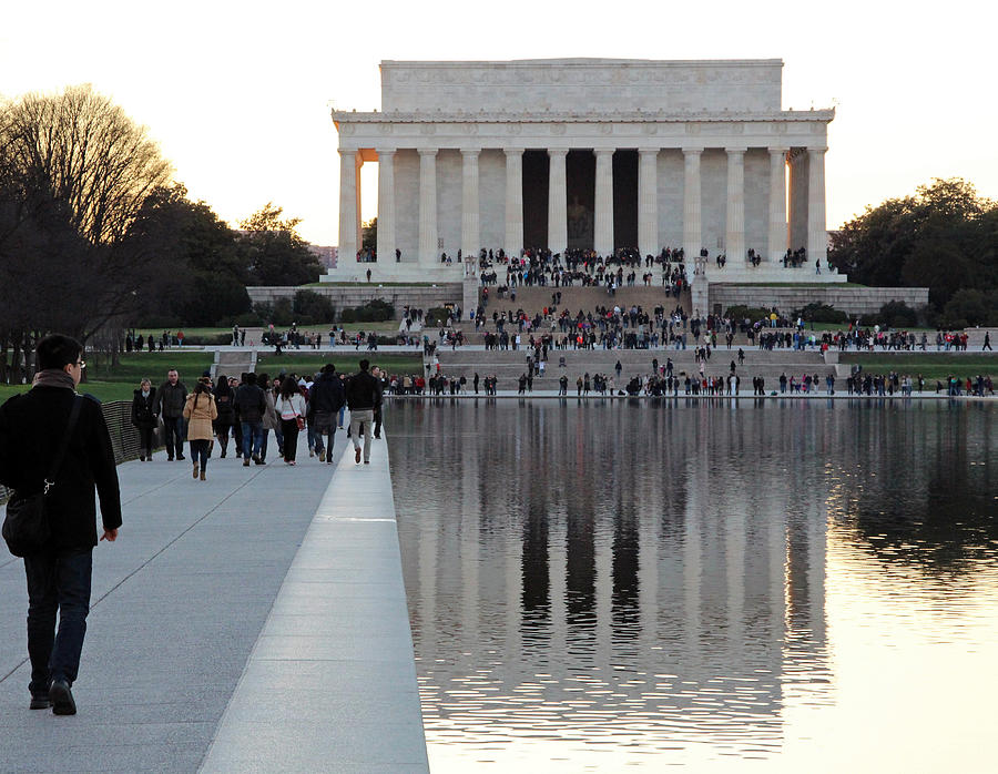 Lincoln Memorial Reflections And A Lot Of People Photograph by Cora Wandel