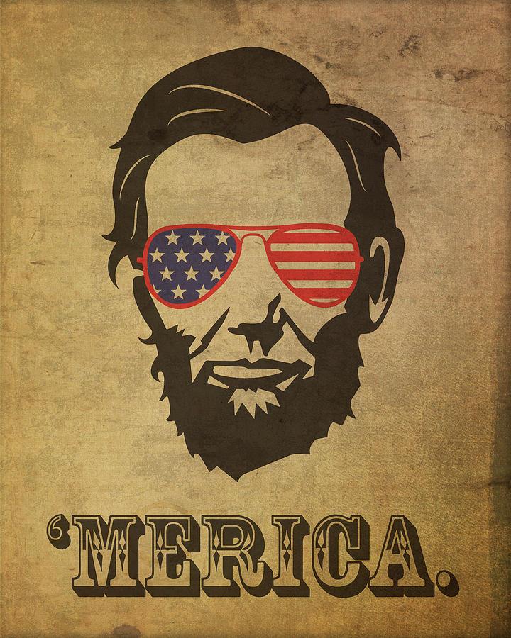 Abraham Lincoln Mixed Media - Lincoln Merica by Design Turnpike