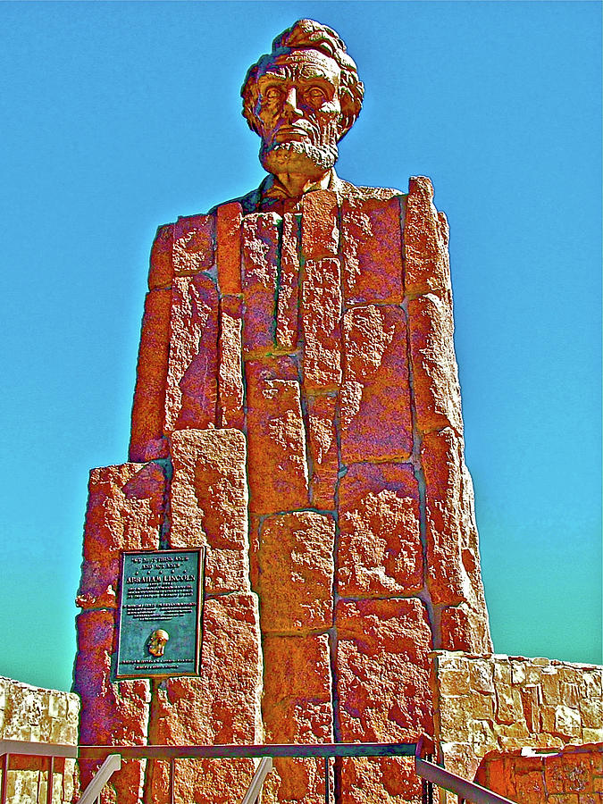 Lincoln Monument on Summit of Interstate 80 in Wyoming  Photograph by Ruth Hager