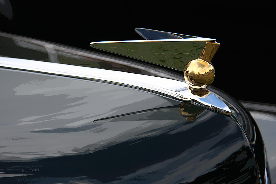 Lincoln Zephyr 1940s Hood Ornament Photograph by Yvonne Wright