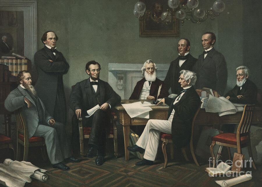 Lincoln's Cabinet Painting By Francis Bicknell Carpenter - Fine Art America