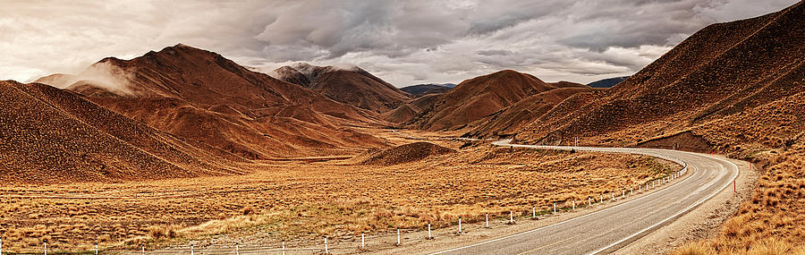 Lindis Pass Panorama Photograph by Catherine Reading