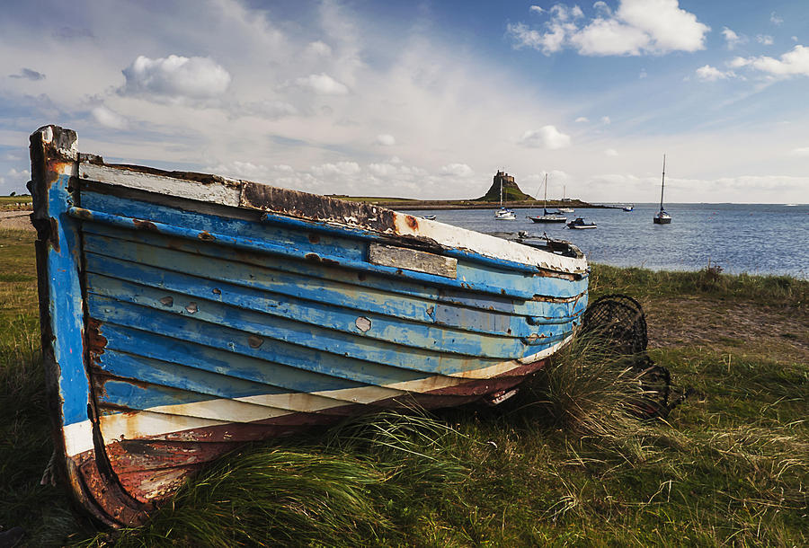 Castle Photograph - Lindisfarne boats - Landscape. by John Paul Cullen