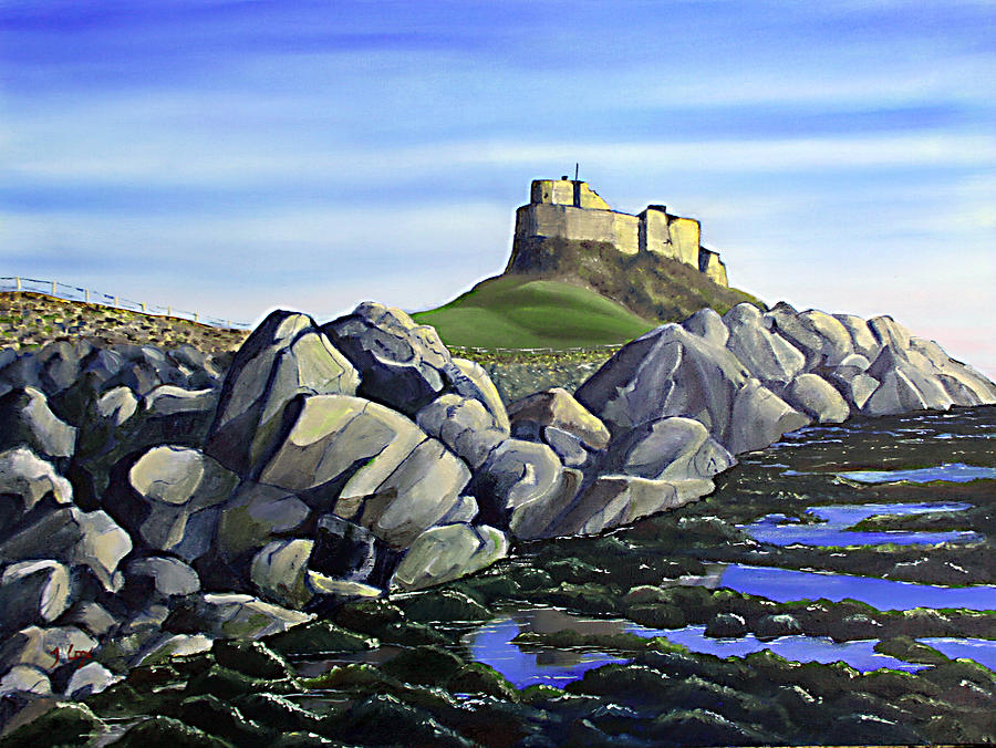 Lindisfarne Castle Painting by John Cox