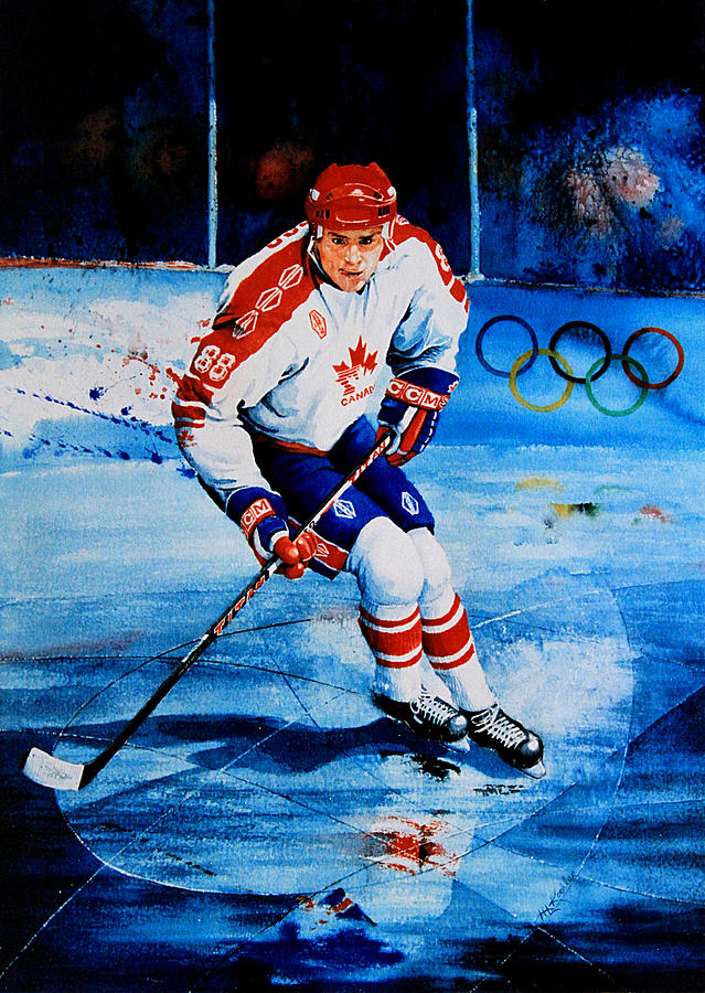 Hockey Painting - Lindros by Hanne Lore Koehler