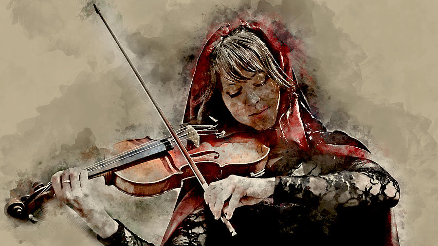 Lindsey Stirling Mixed Media by Marvin Blaine