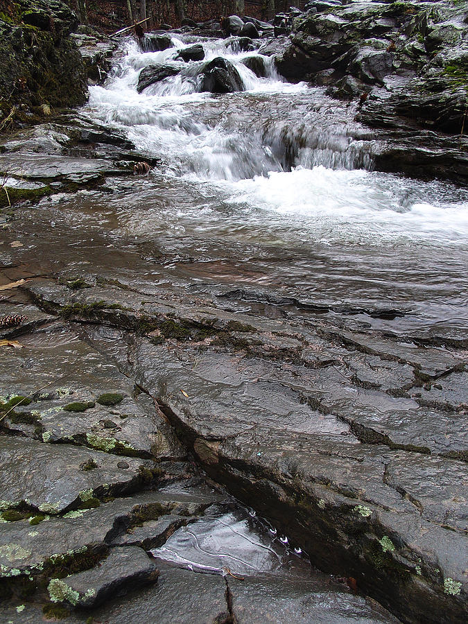 Line in the Stone of the Kaaterskill Creek Photograph by Terrance De Pietro