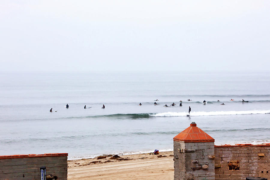Line-up at Surfrider Beach Photograph by Art Block Collections