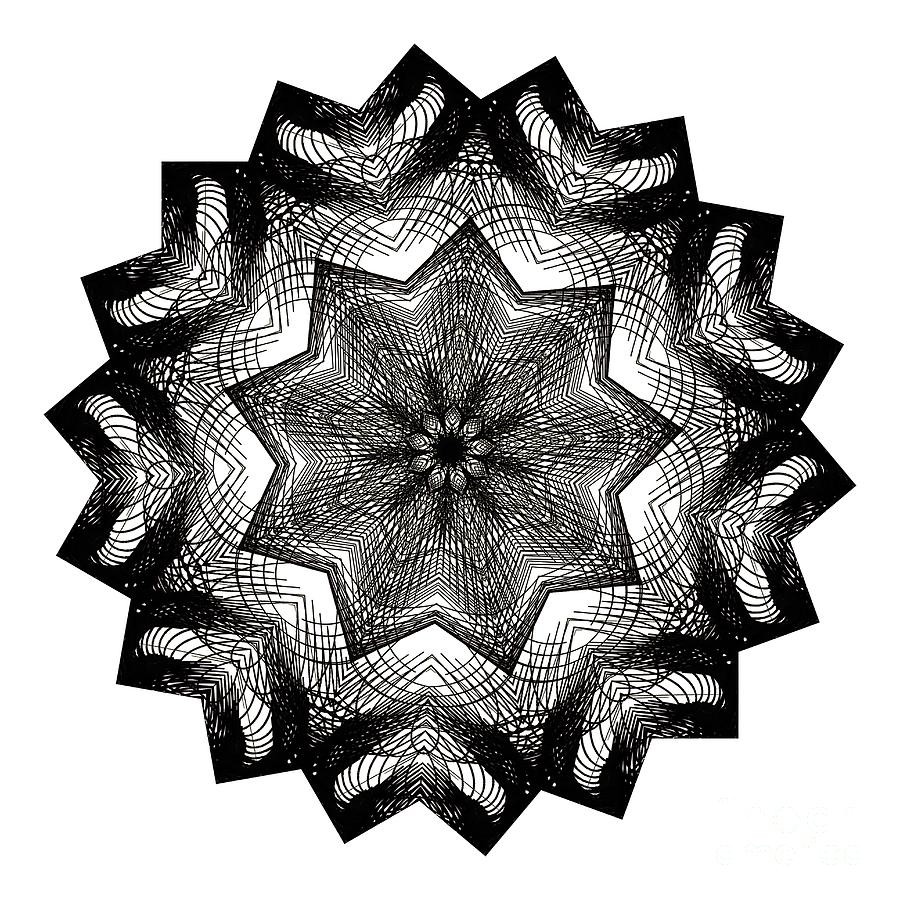 Pattern Digital Art - Lines in a Star by Kaye Menner by Kaye Menner