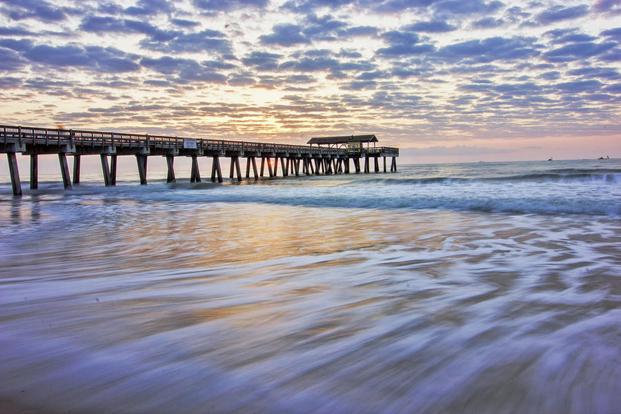 Lines in the Ocean Sunrise by Angel Sharum Lines in the Ocean Sunrise by Angel Sharum