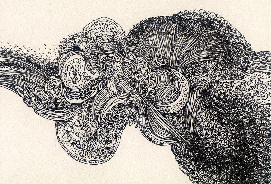 Line Drawing - Lines - #SS13DW007 by Satomi Sugimoto Line Drawing - Lines - #SS13DW007 by Satomi Sugimoto