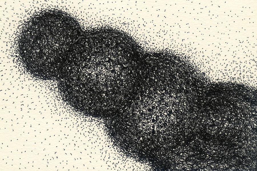 Line Drawing - Lines - #SS13DW021 by Satomi Sugimoto Line Drawing - Lines - #SS13DW021 by Satomi Sugimoto