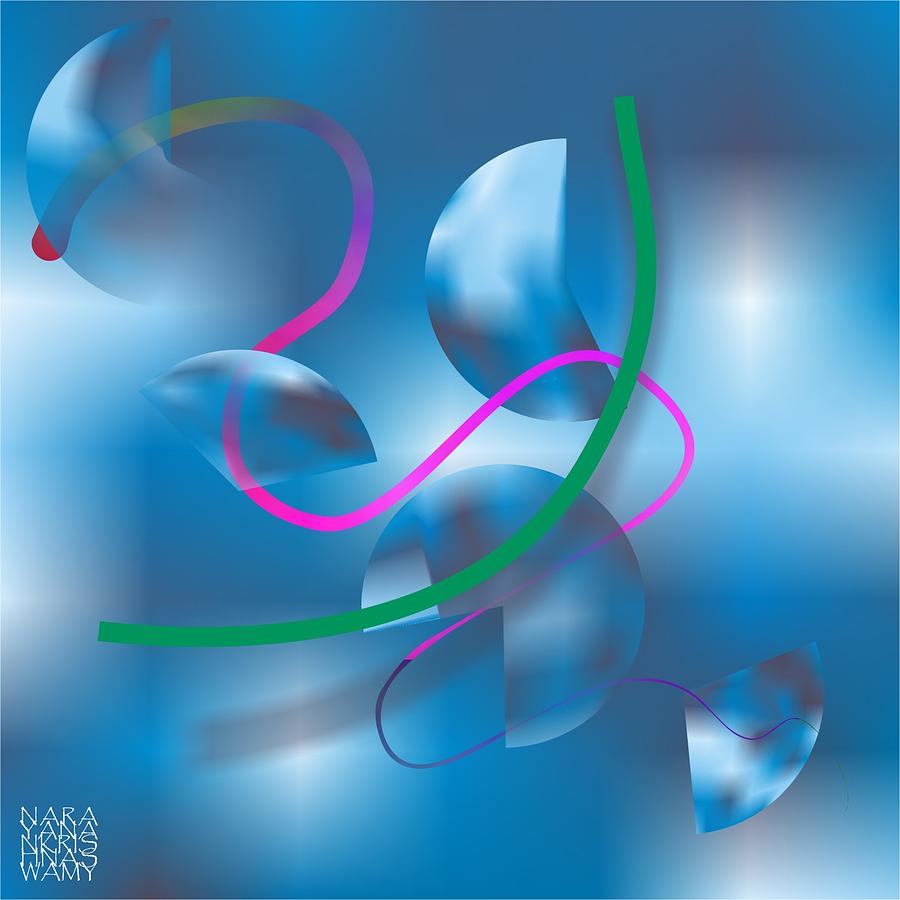 Abstract Digital Art - LinesofLife11 by Narayanan Krishnaswamy