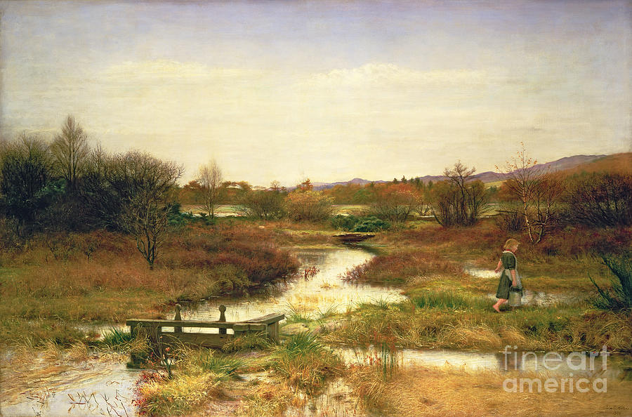 Lingering Autumn Painting by John Everett Millais