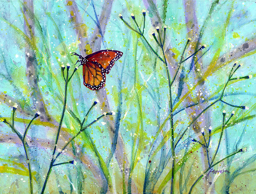 Butterfly Painting - Lingering Memory 2 by Hailey E Herrera