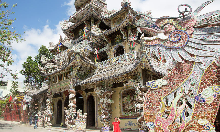 Linh Phuco Pagoda Da Lat Vietnam Dragon  Photograph by Chuck Kuhn