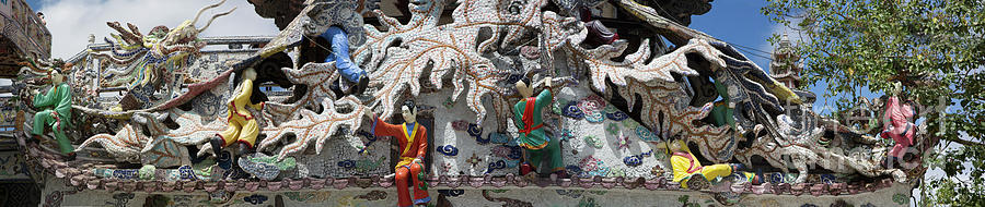 Linh Phuoc Pagoda Da Lat Vietnam Glass Mosaics Photograph by Chuck Kuhn