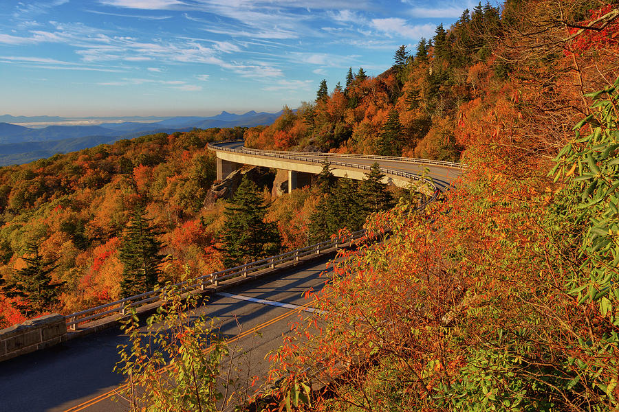 Linn Cove Viaduct on a Sunny Morn Photograph by Claudia Domenig - Fine ...