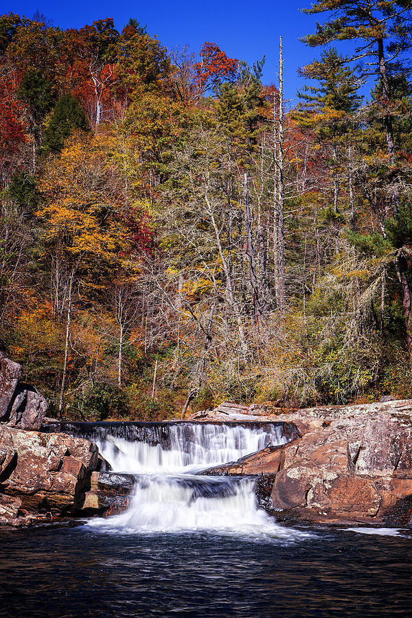 Linville Falls, Autumn Photograph by Alan Raasch